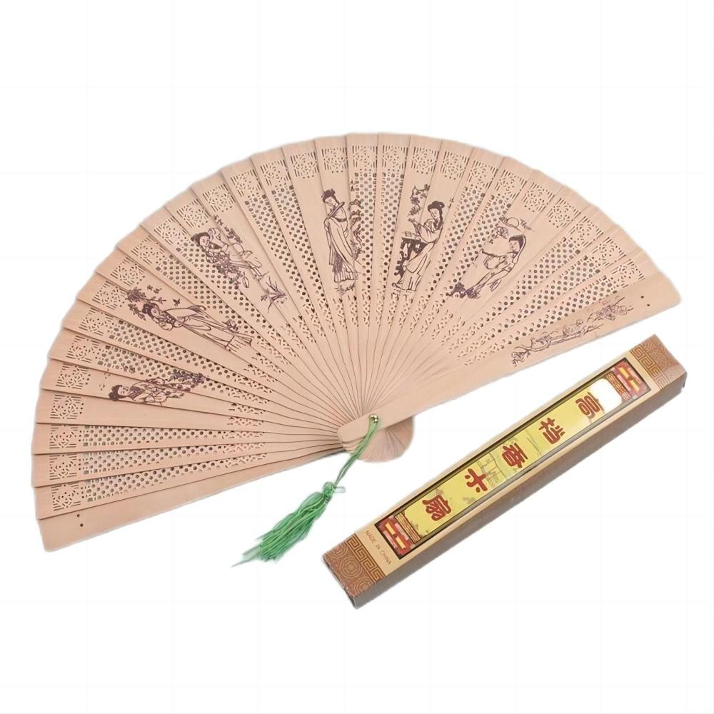 Zac's Alter Ego - Woman in Nature Printed Wooden Fan Fan - Multicolours